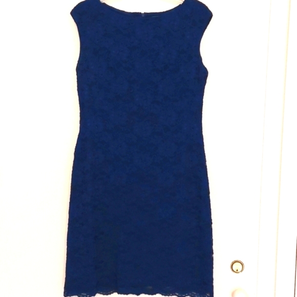 Ralph Lauren Blue Lace Dress - Picture 1 of 5